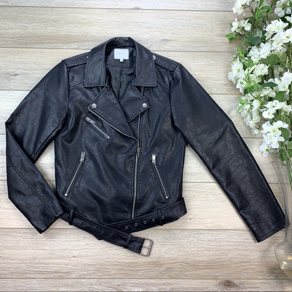 Vila Embroidered Leather Jacket - Picture 2 of 8